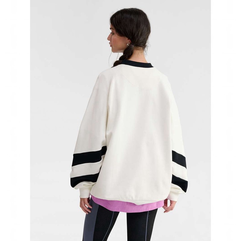 Sweats Hummel Oversized Crew Sportswear Swarm Femme Blanche | 481686-929