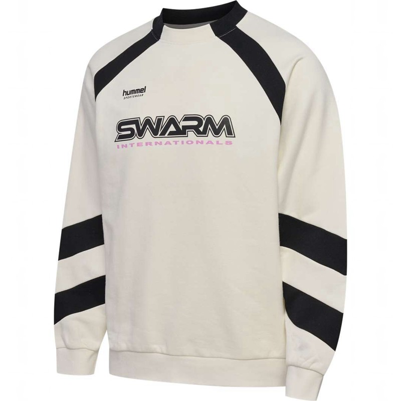 Sweats Hummel Oversized Crew Sportswear Swarm Femme Blanche | 481686-929