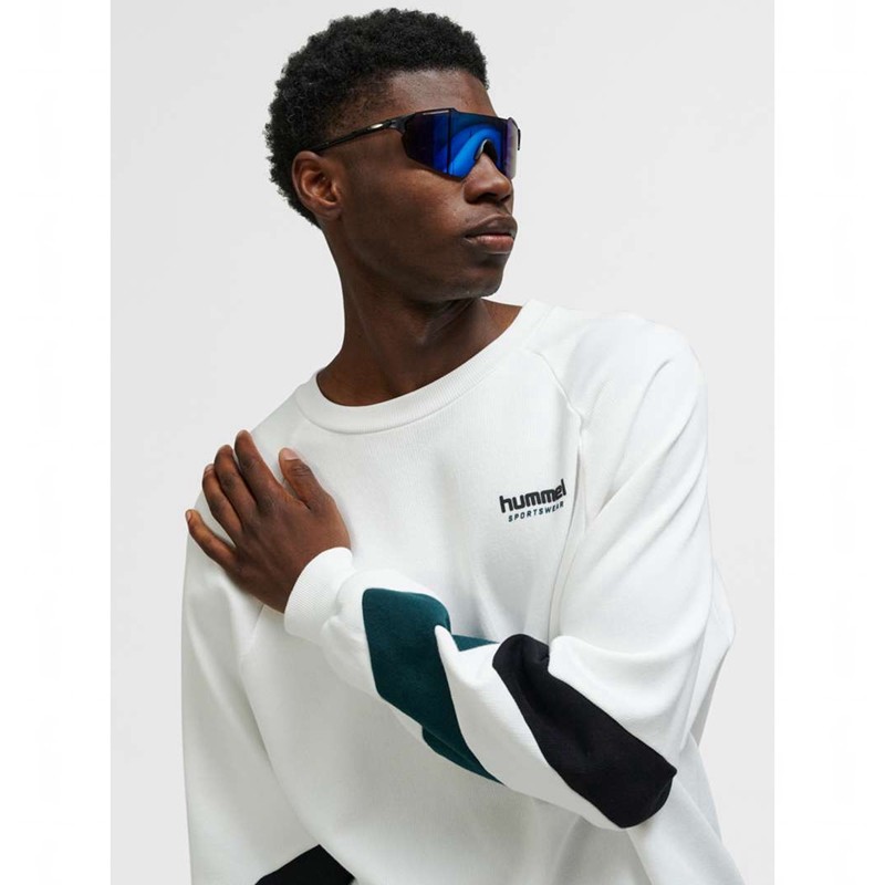 Sweats Hummel Oversized Crew Sportswear Homme Blanche | 719942-680