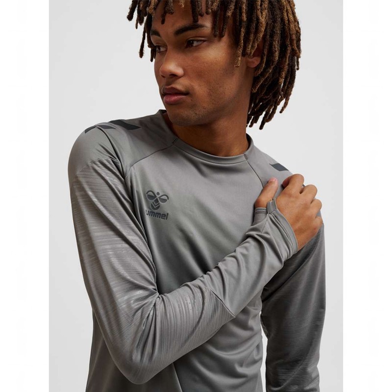 Sweats Hummel Pro Training Crew Sweat Homme Grise | 981910-721