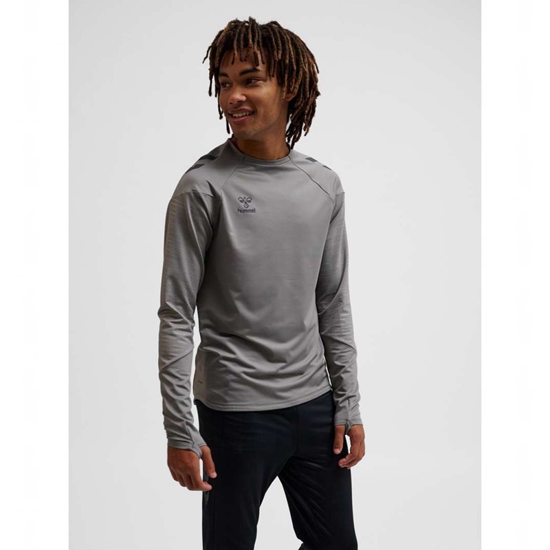 Sweats Hummel Pro Training Crew Sweat Homme Grise | 981910-721