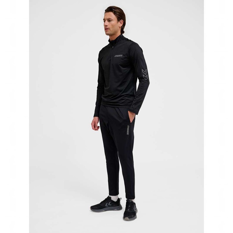 Sweats Hummel Te Strength Pl Half Zip Homme Noir | 305469-273
