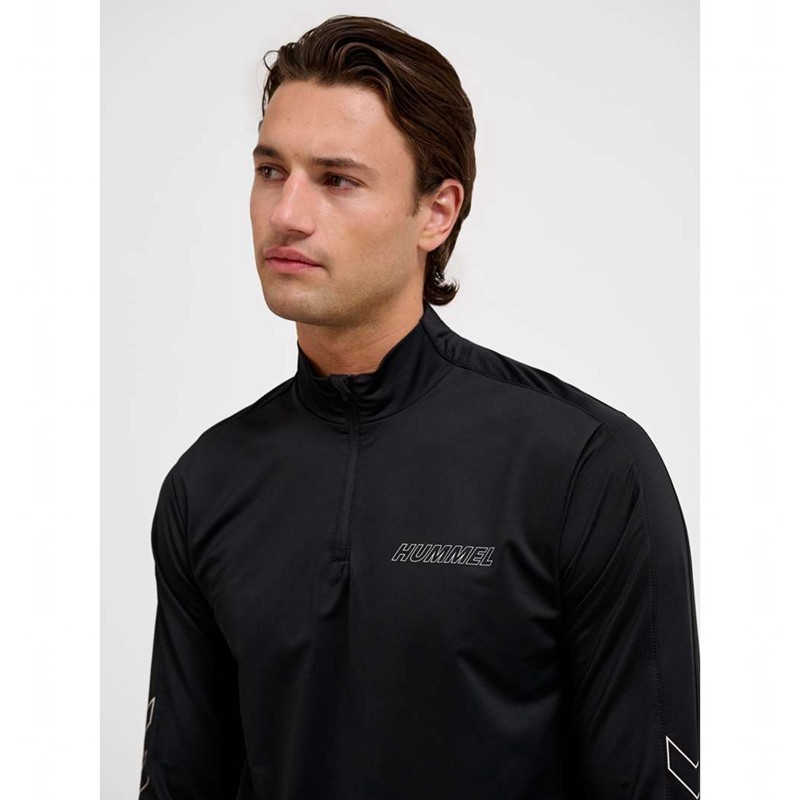 Sweats Hummel Te Strength Pl Half Zip Homme Noir | 305469-273
