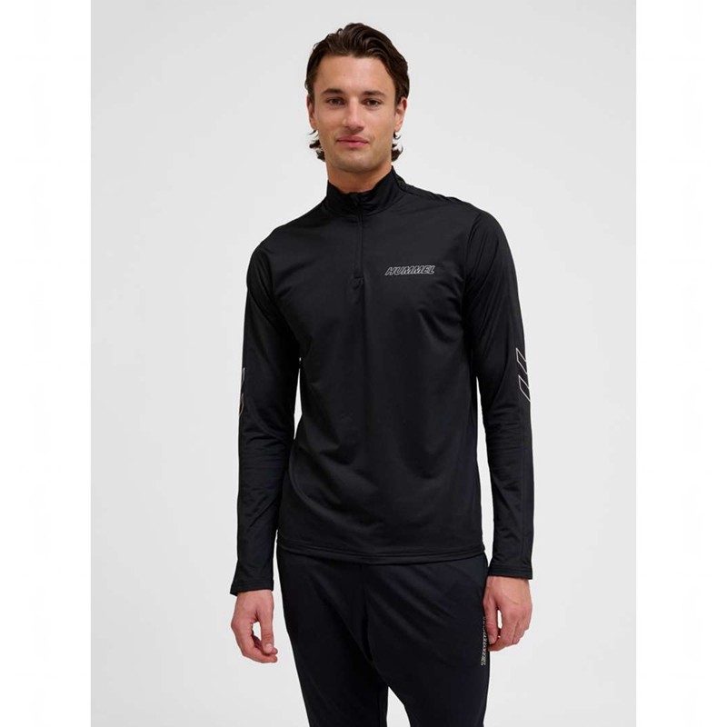 Sweats Hummel Te Strength Pl Half Zip Homme Noir | 305469-273