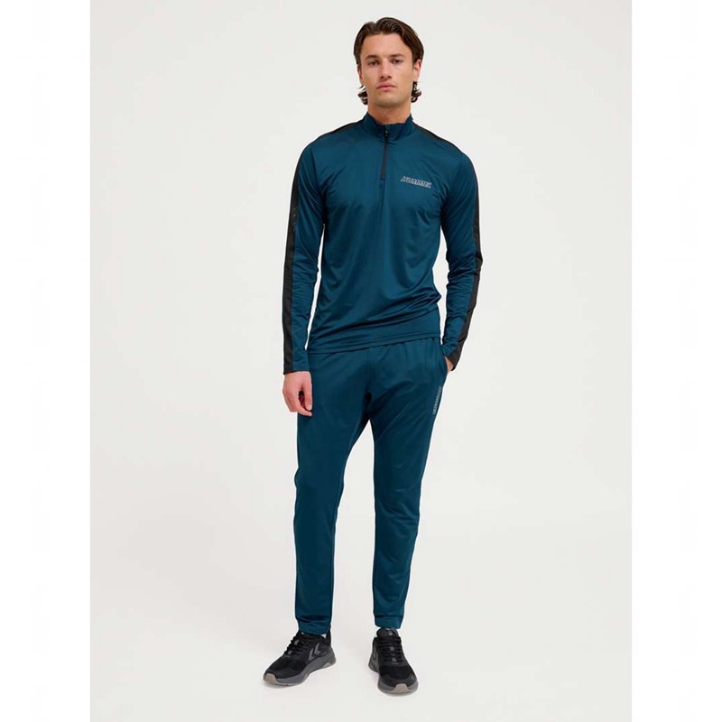 Sweats Hummel Te Strength Pl Half Zip Homme Bleu Marine | 134701-165