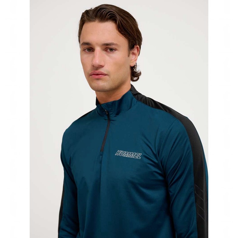 Sweats Hummel Te Strength Pl Half Zip Homme Bleu Marine | 134701-165