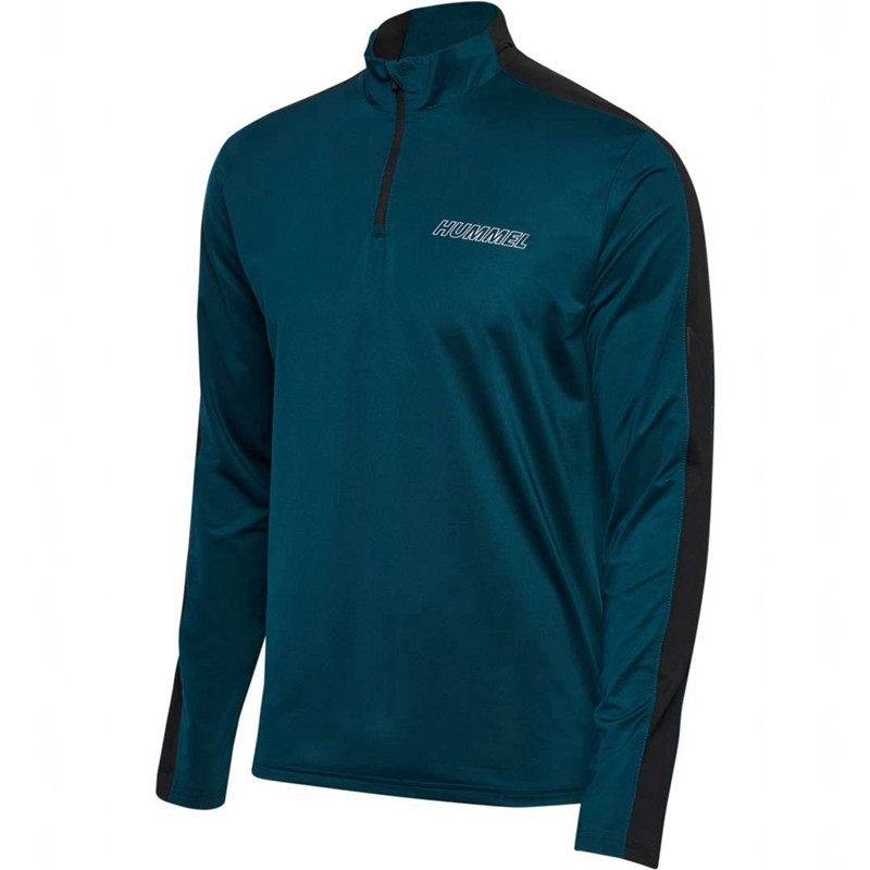 Sweats Hummel Te Strength Pl Half Zip Homme Bleu Marine | 134701-165