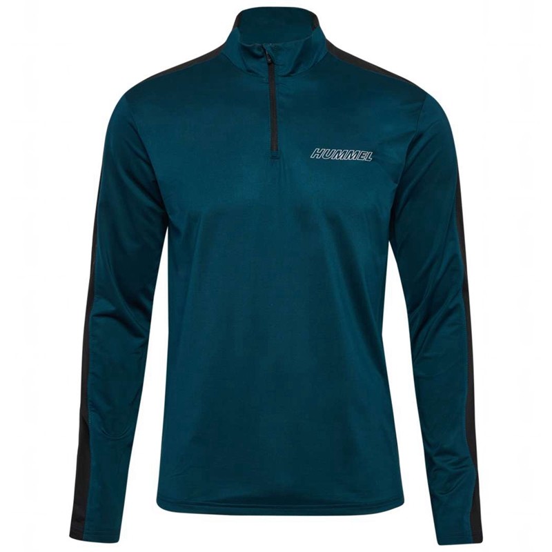 Sweats Hummel Te Strength Pl Half Zip Homme Bleu Marine | 134701-165