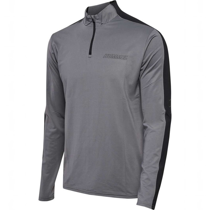 Sweats Hummel Te Strength Pl Half Zip Homme Grise | 056601-520