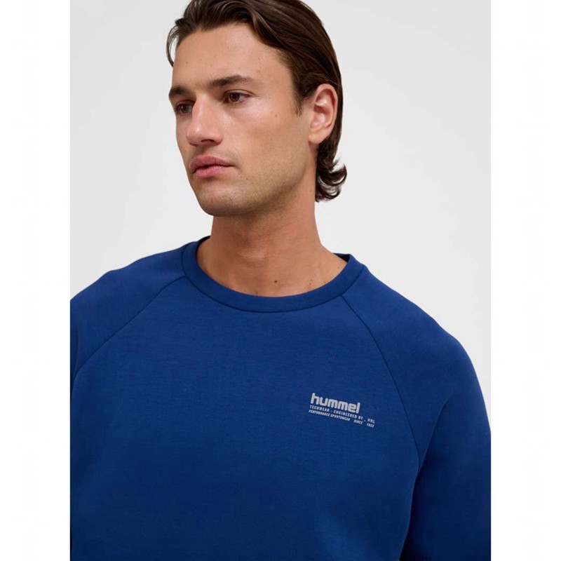 Sweats Hummel Tech Fleece Regular Crew Homme Bleu | 659649-632
