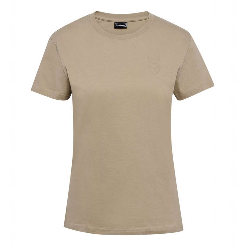 T Shirts Hummel Active Co S/S Femme Beige | 444027-079