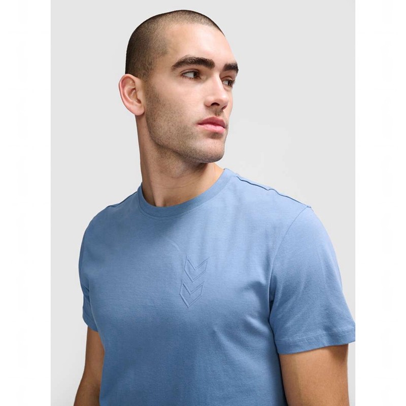 T Shirts Hummel Active Co S/S Homme Bleu | 243869-077