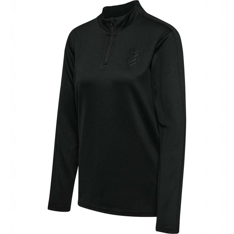 T Shirts Hummel Active Pl Half Zip Femme Noir | 266307-655