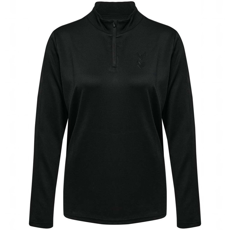 T Shirts Hummel Active Pl Half Zip Femme Noir | 266307-655