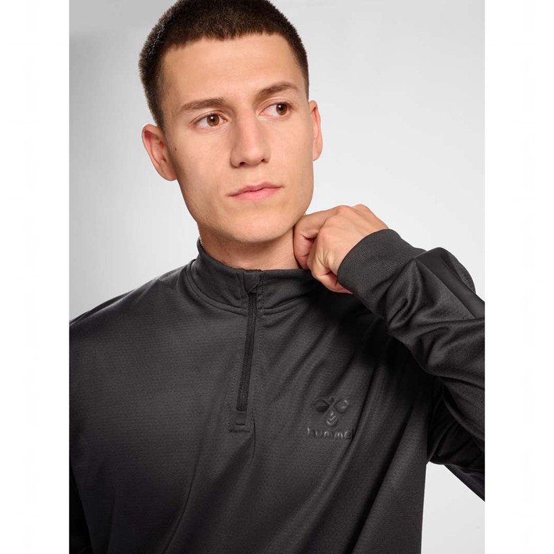 T Shirts Hummel Active Pl Half Zip Homme Noir | 404747-040