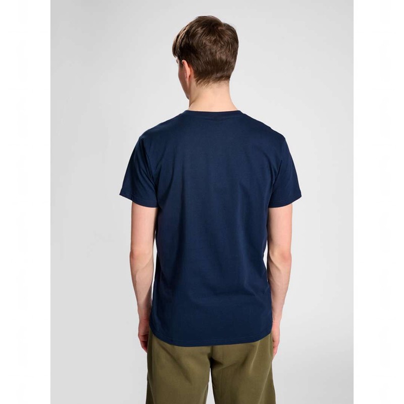 T Shirts Hummel Active Stripe Co S/S Homme Bleu Marine | 939550-575