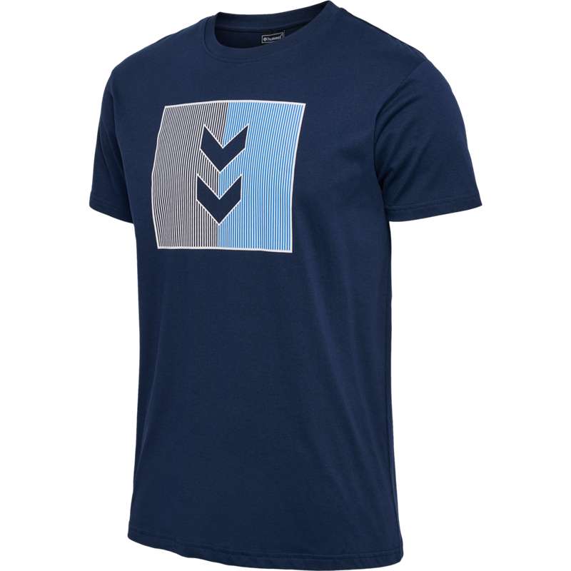 T Shirts Hummel Active Stripe Co S/S Homme Bleu Marine | 939550-575