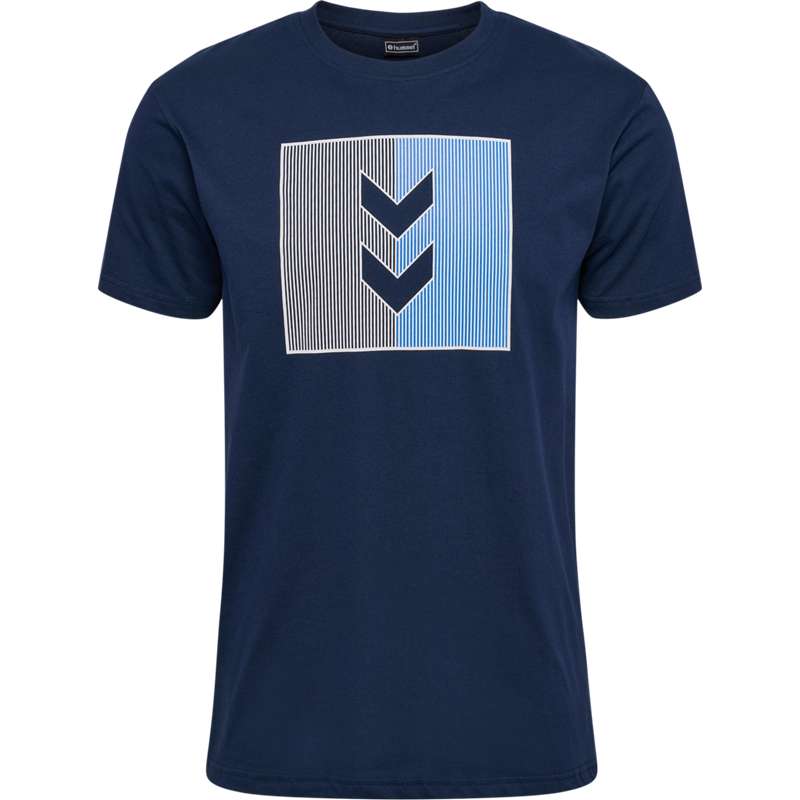 T Shirts Hummel Active Stripe Co S/S Homme Bleu Marine | 939550-575