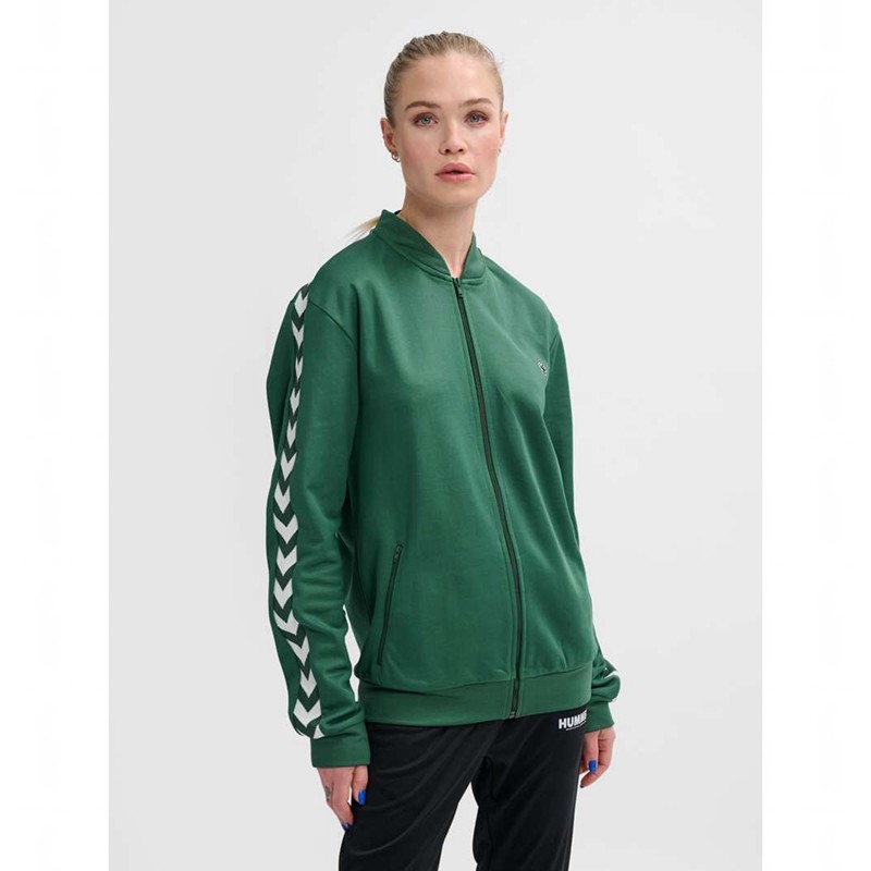 T Shirts Hummel Archive Regular Poly Zip Femme Vert | 796165-087
