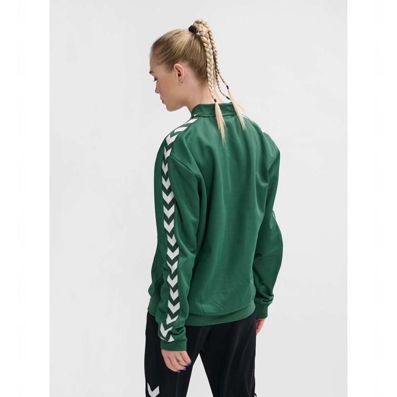 T Shirts Hummel Archive Regular Poly Zip Femme Vert | 796165-087