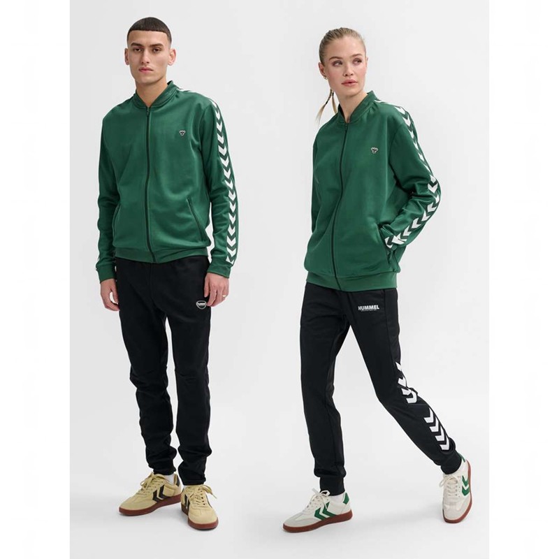 T Shirts Hummel Archive Regular Poly Zip Femme Vert | 796165-087