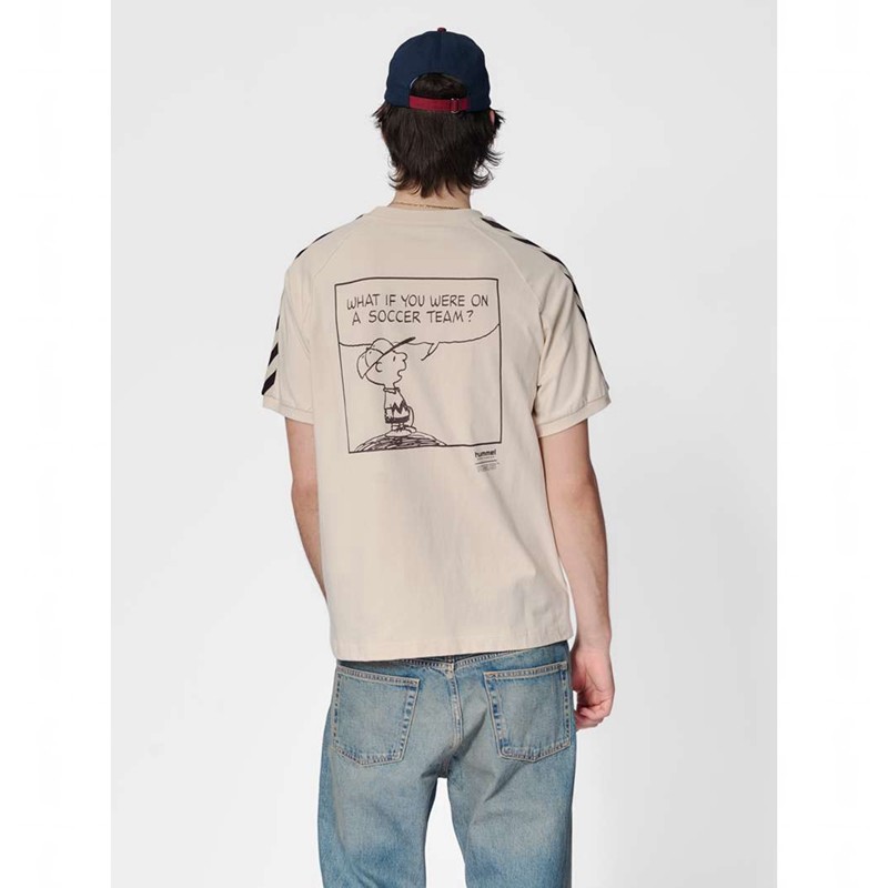 T Shirts Hummel Archive S/S Peanuts Homme Beige | 510888-514