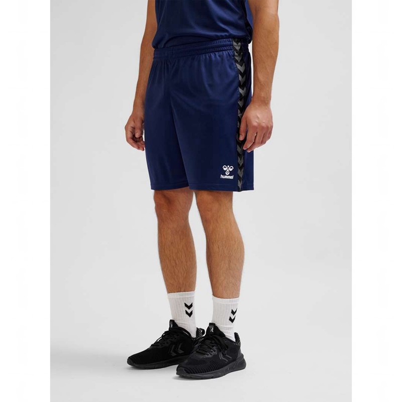 T Shirts Hummel Authentic Pl Homme Bleu Marine | 141744-132