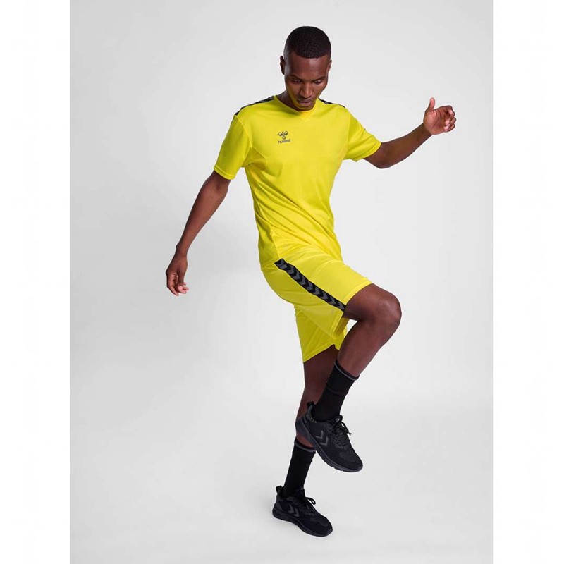 T Shirts Hummel Authentic Pl Homme Jaune | 991531-487