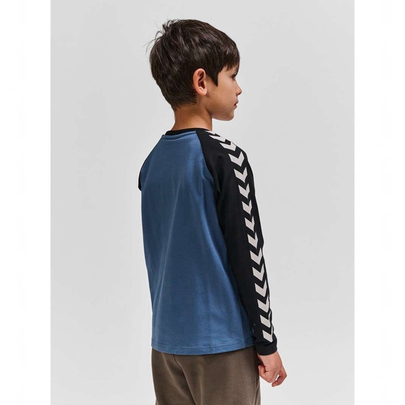 T Shirts Hummel Boys L/S Enfant Bleu | 549593-436