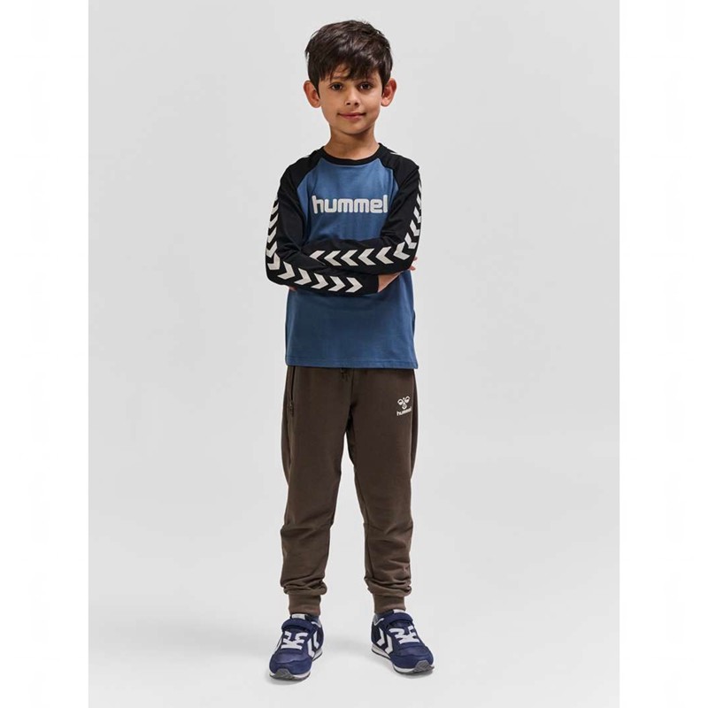 T Shirts Hummel Boys L/S Enfant Bleu | 549593-436