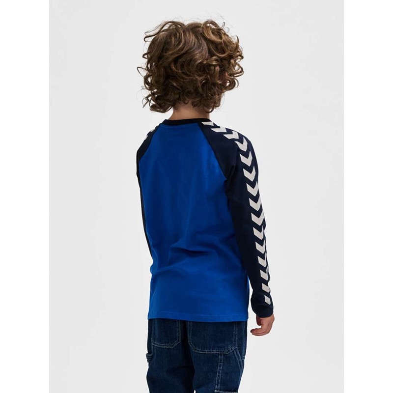 T Shirts Hummel Boys L/S Enfant Bleu | 640163-818