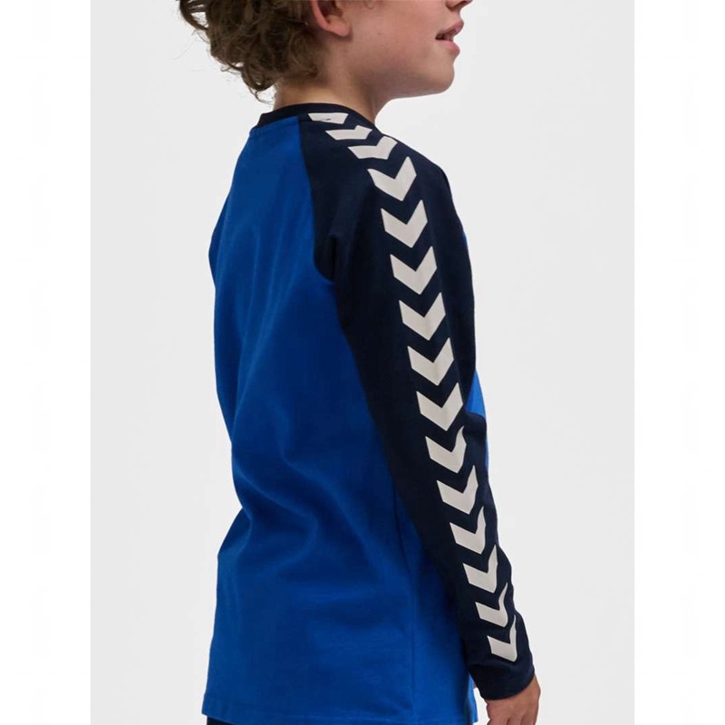 T Shirts Hummel Boys L/S Enfant Bleu | 640163-818