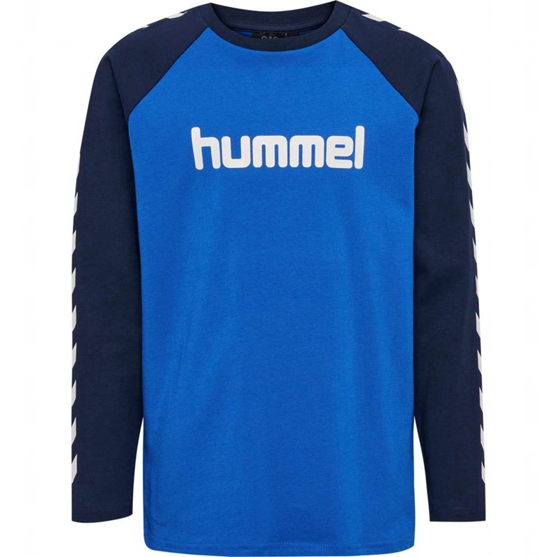 T Shirts Hummel Boys L/S Enfant Bleu | 640163-818