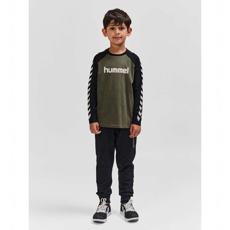 T Shirts Hummel Boys L/S Enfant Vert Olive | 253886-355