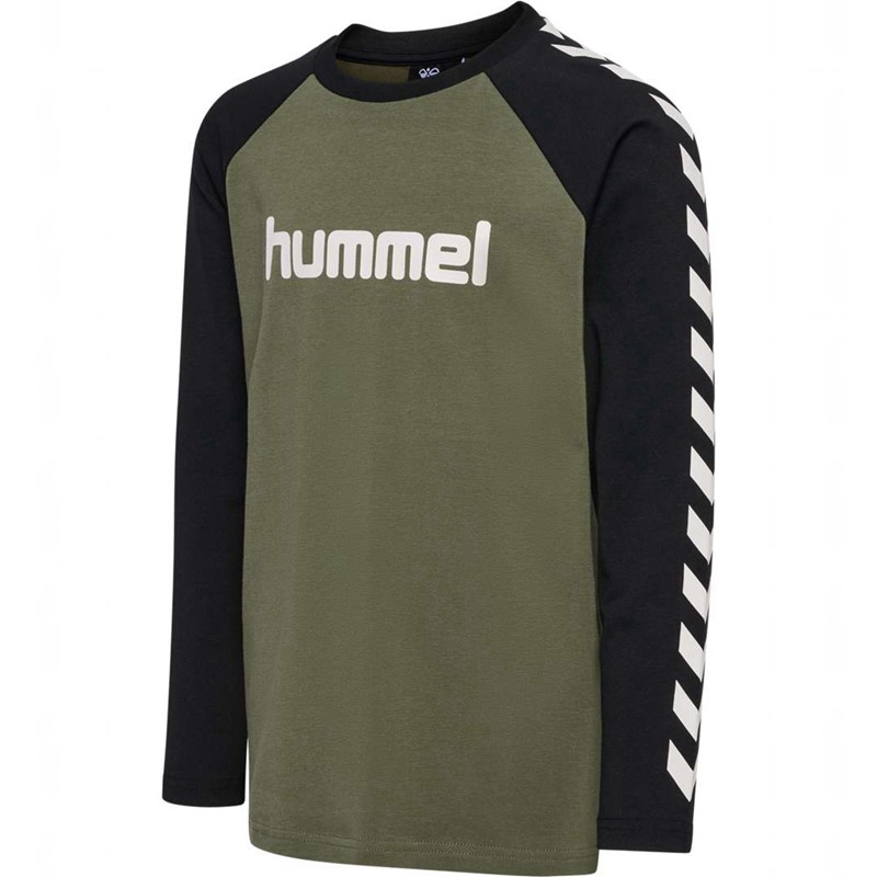 T Shirts Hummel Boys L/S Enfant Vert Olive | 253886-355