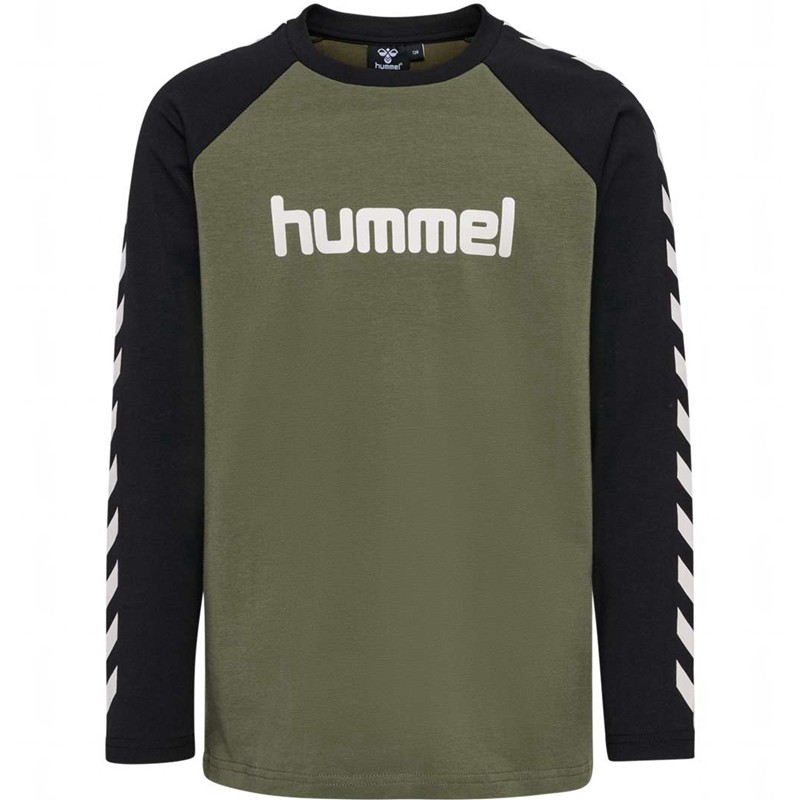 T Shirts Hummel Boys L/S Enfant Vert Olive | 253886-355