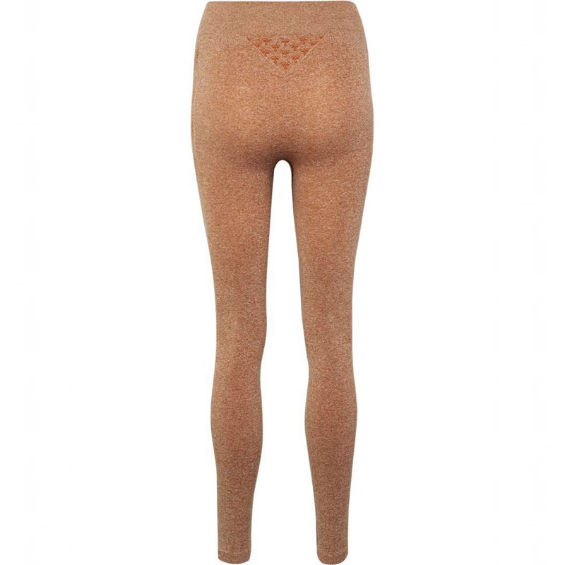 T Shirts Hummel Ci Seamless Mid Waist Femme Marron | 228215-550
