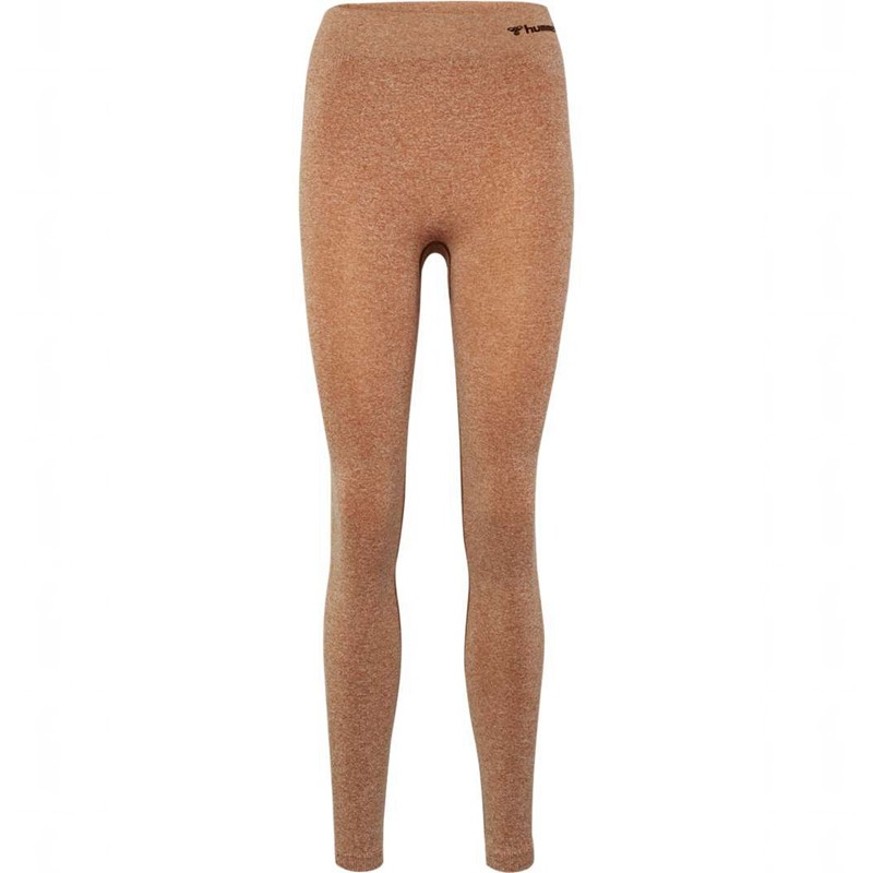 T Shirts Hummel Ci Seamless Mid Waist Femme Marron | 228215-550