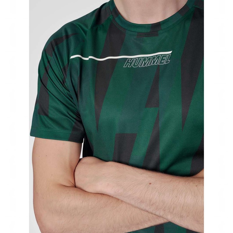 T Shirts Hummel Court Aop Light Weight Homme Vert | 174188-244