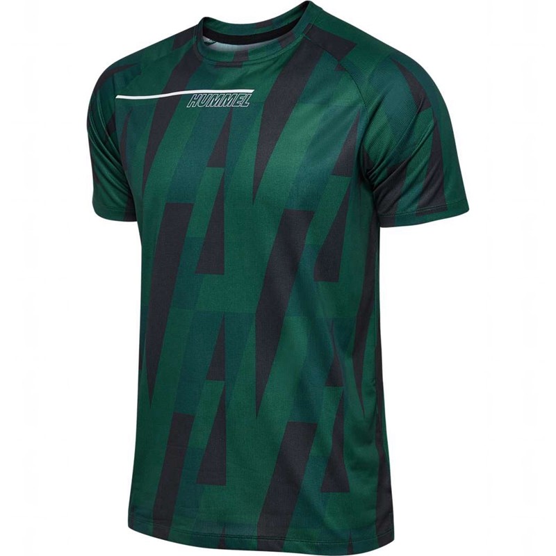 T Shirts Hummel Court Aop Light Weight Homme Vert | 174188-244