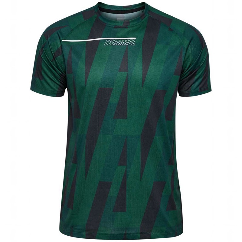 T Shirts Hummel Court Aop Light Weight Homme Vert | 174188-244
