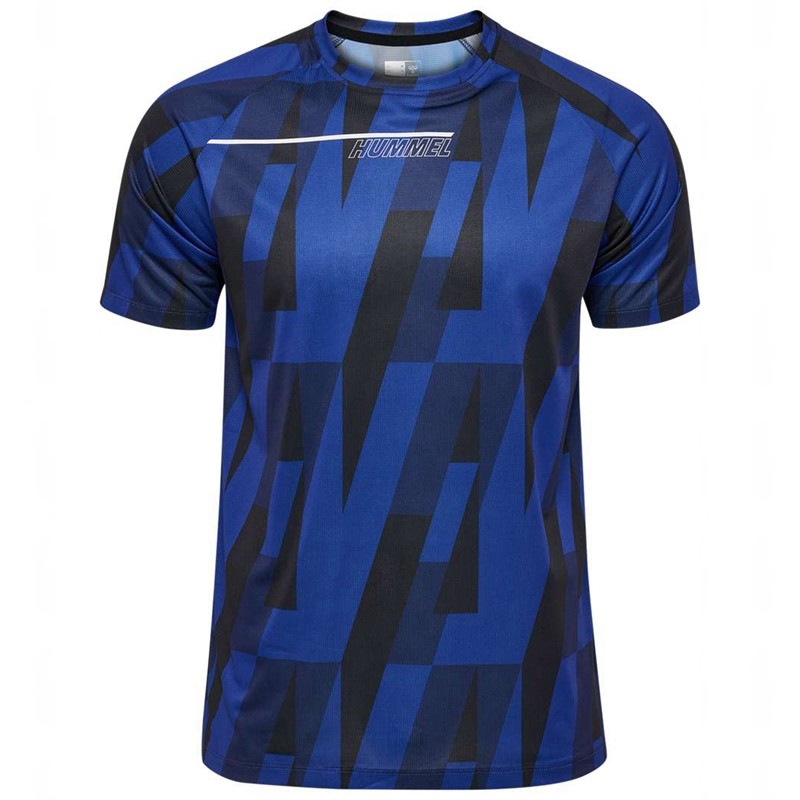 T Shirts Hummel Court Aop Light Weight Homme Bleu | 567874-965