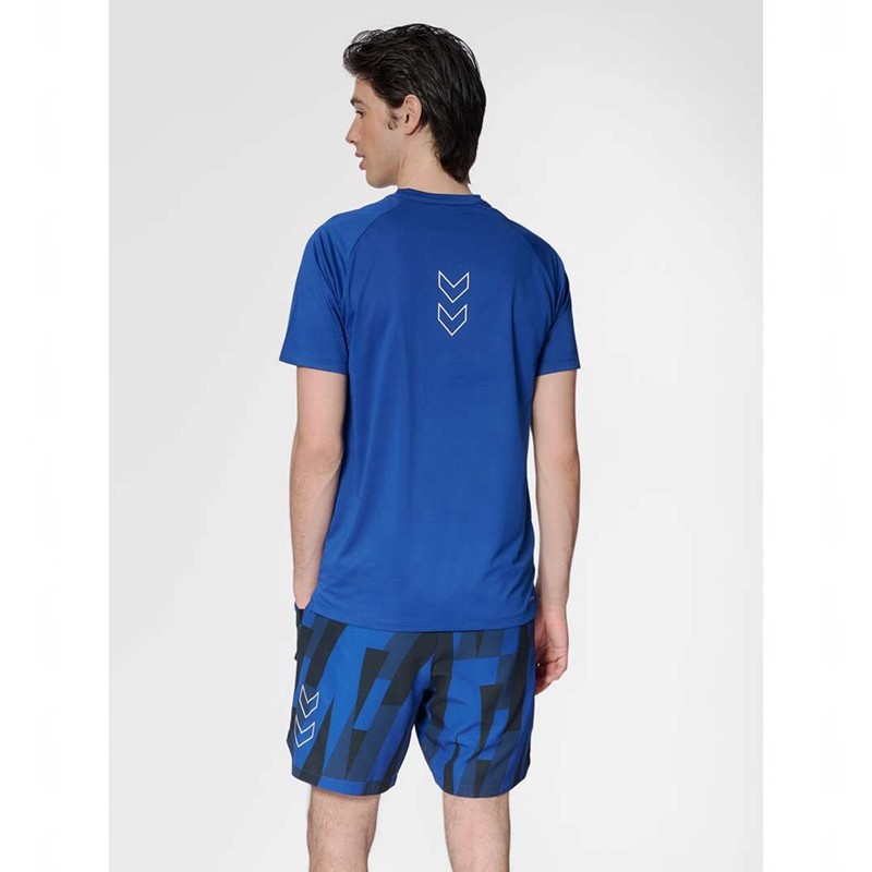T Shirts Hummel Court Light Weight Homme Bleu | 592147-450