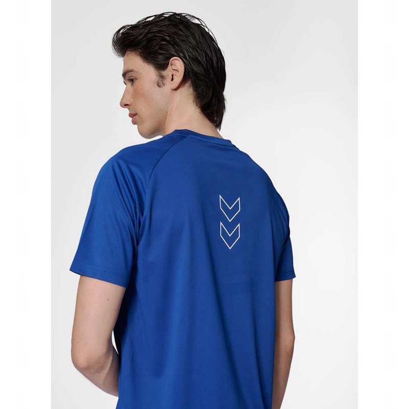 T Shirts Hummel Court Light Weight Homme Bleu | 592147-450