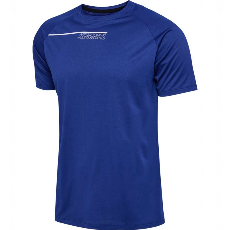T Shirts Hummel Court Light Weight Homme Bleu | 592147-450