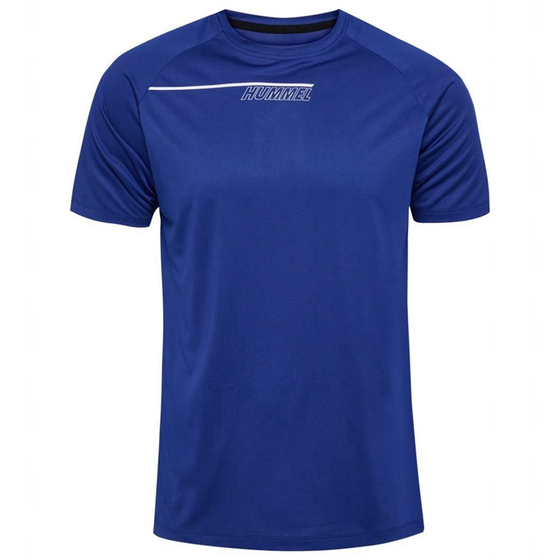 T Shirts Hummel Court Light Weight Homme Bleu | 592147-450