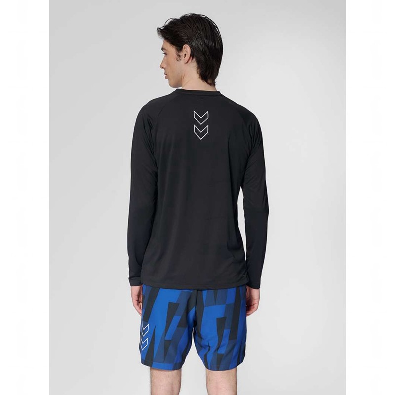 T Shirts Hummel Court Light Weight L/S Homme Noir | 227729-236