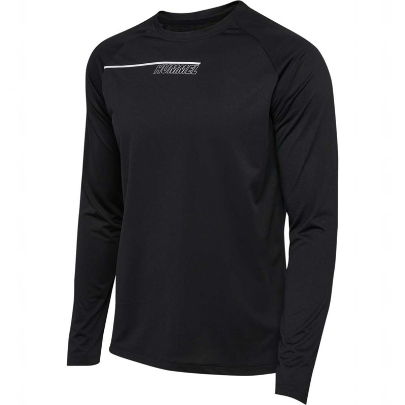 T Shirts Hummel Court Light Weight L/S Homme Noir | 227729-236
