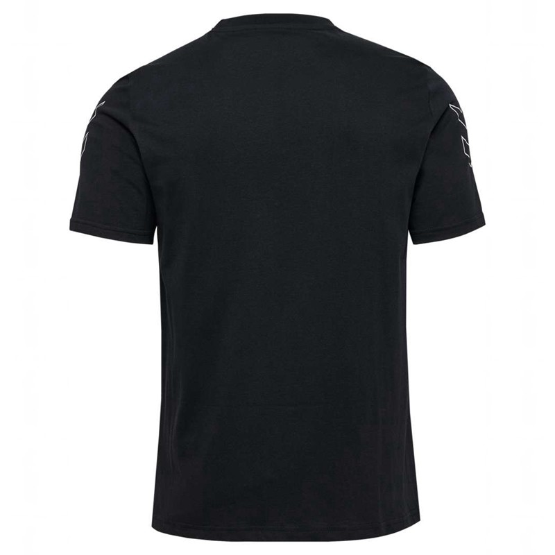T Shirts Hummel Elemental Chevron Cotton Homme Noir | 152104-089