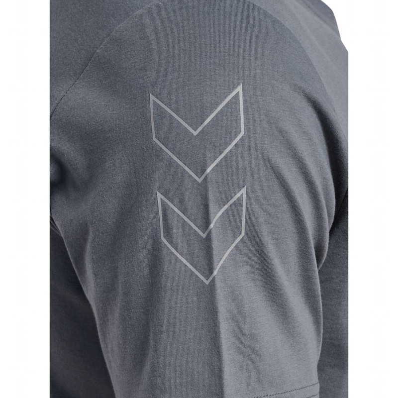 T Shirts Hummel Elemental Chevron Cotton Homme Grise | 492064-314
